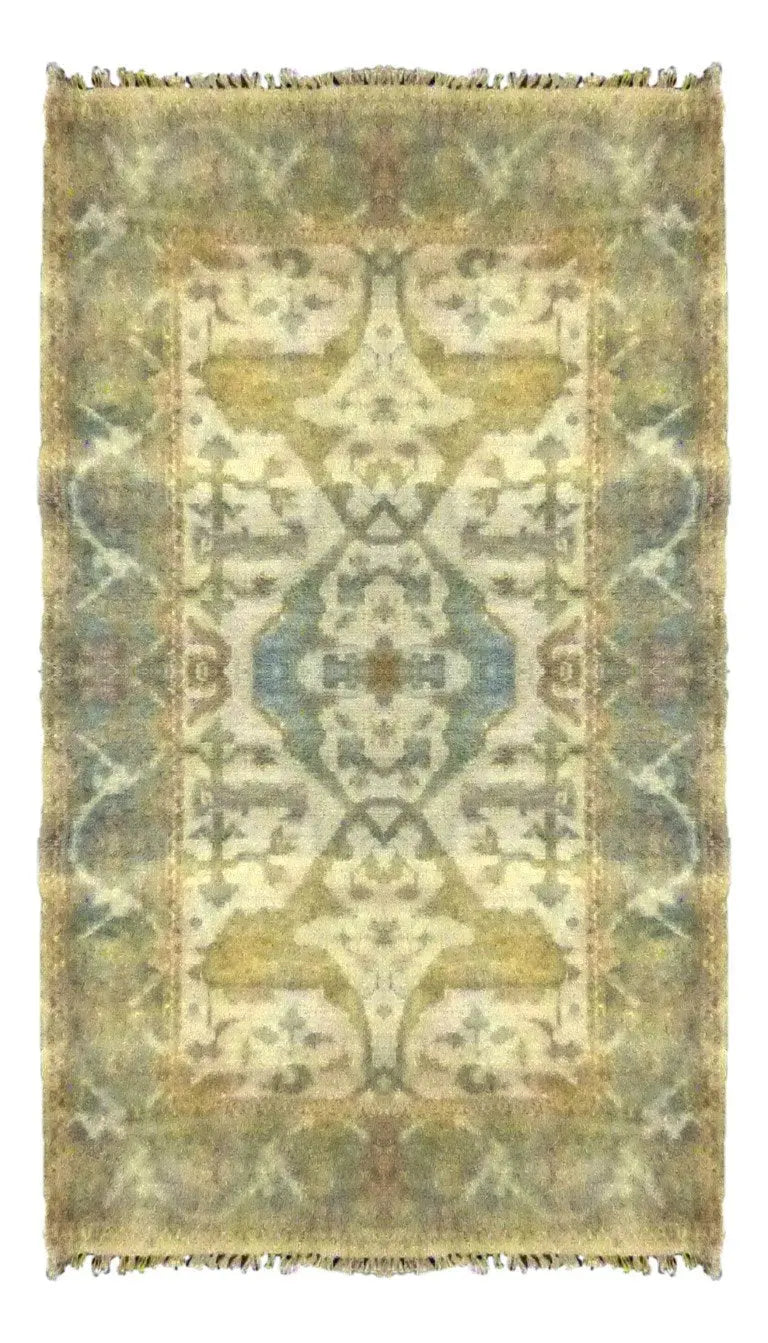 One Of The Kind Indian Hand-Knotted Rug 5'1" X 3'1"